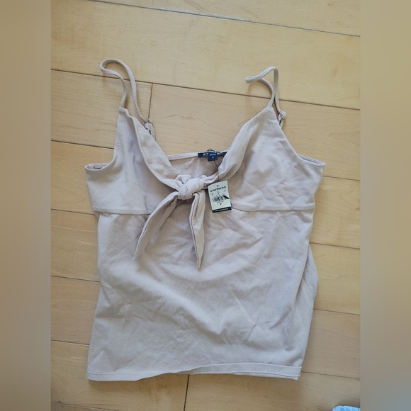 Express Blush Nude Tie Front Camisole Tank Size M NWT - Picture 3 of 3